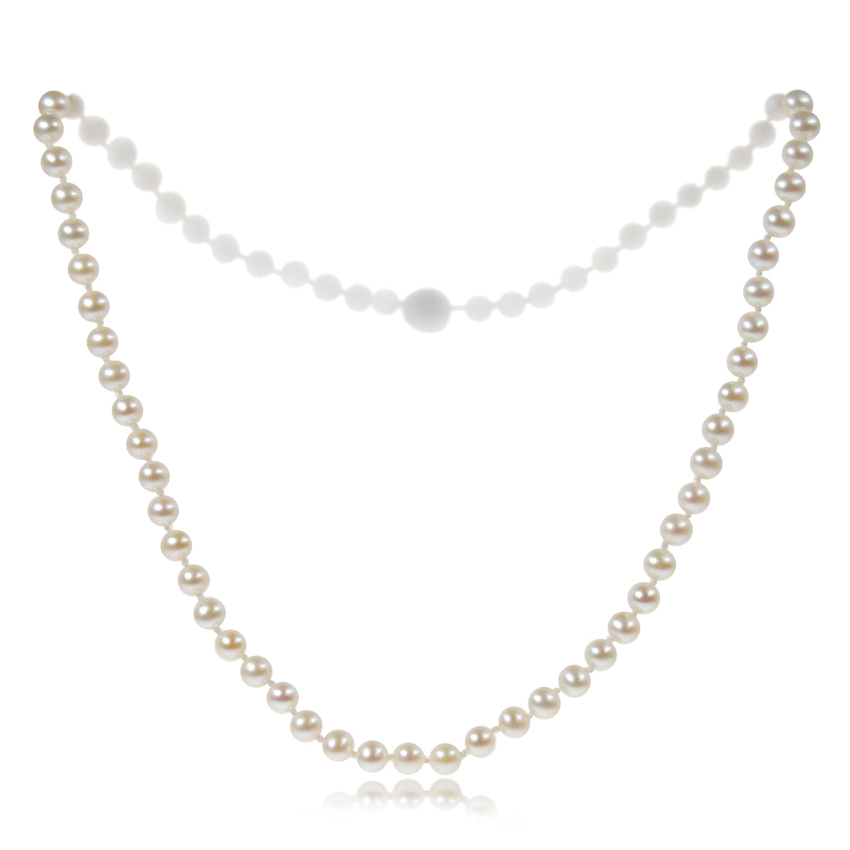 White Freshwater Pearl Small Single Strand Necklace