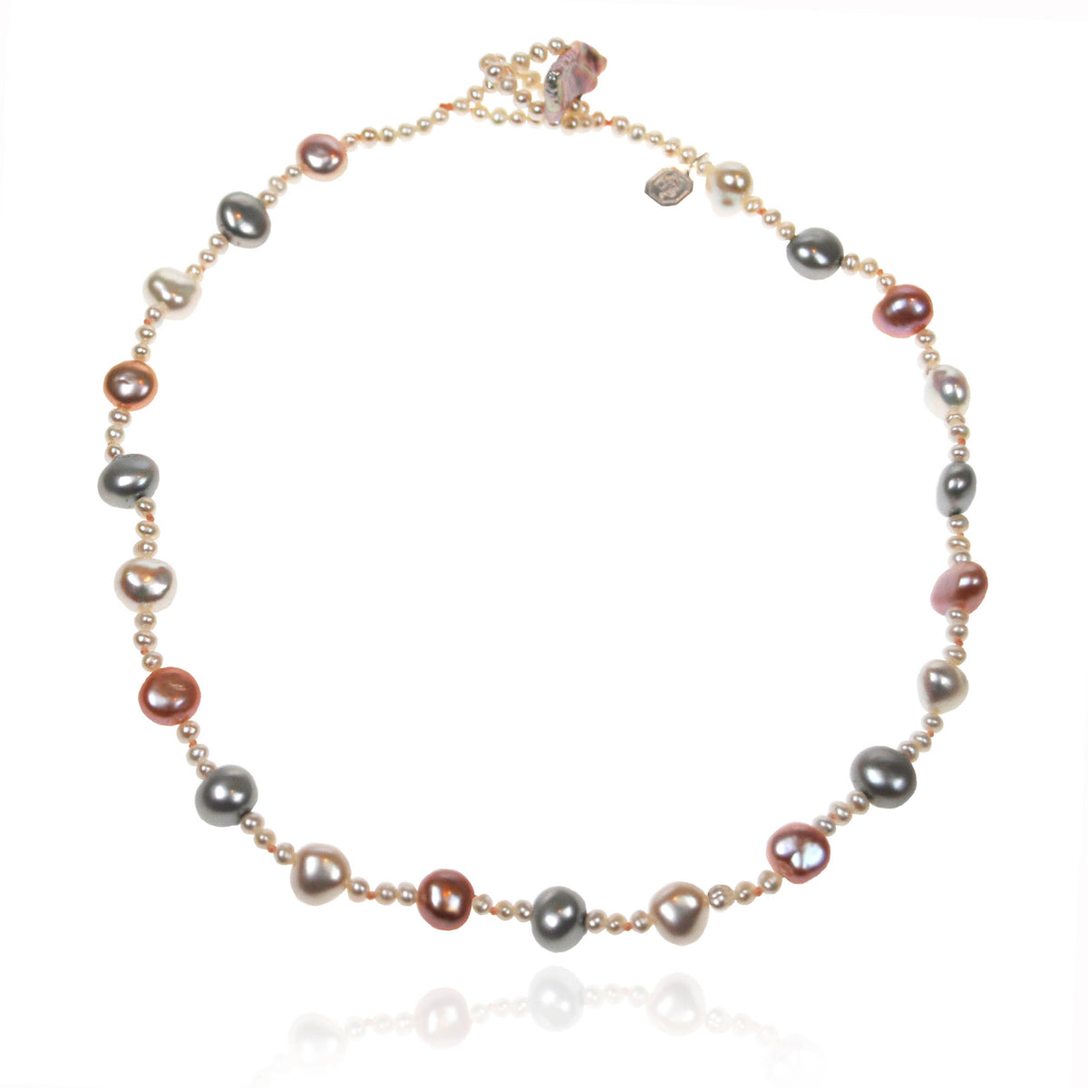 Multi-Colour Freshwater Pearl (Mixed-Size) Single Strand Necklace