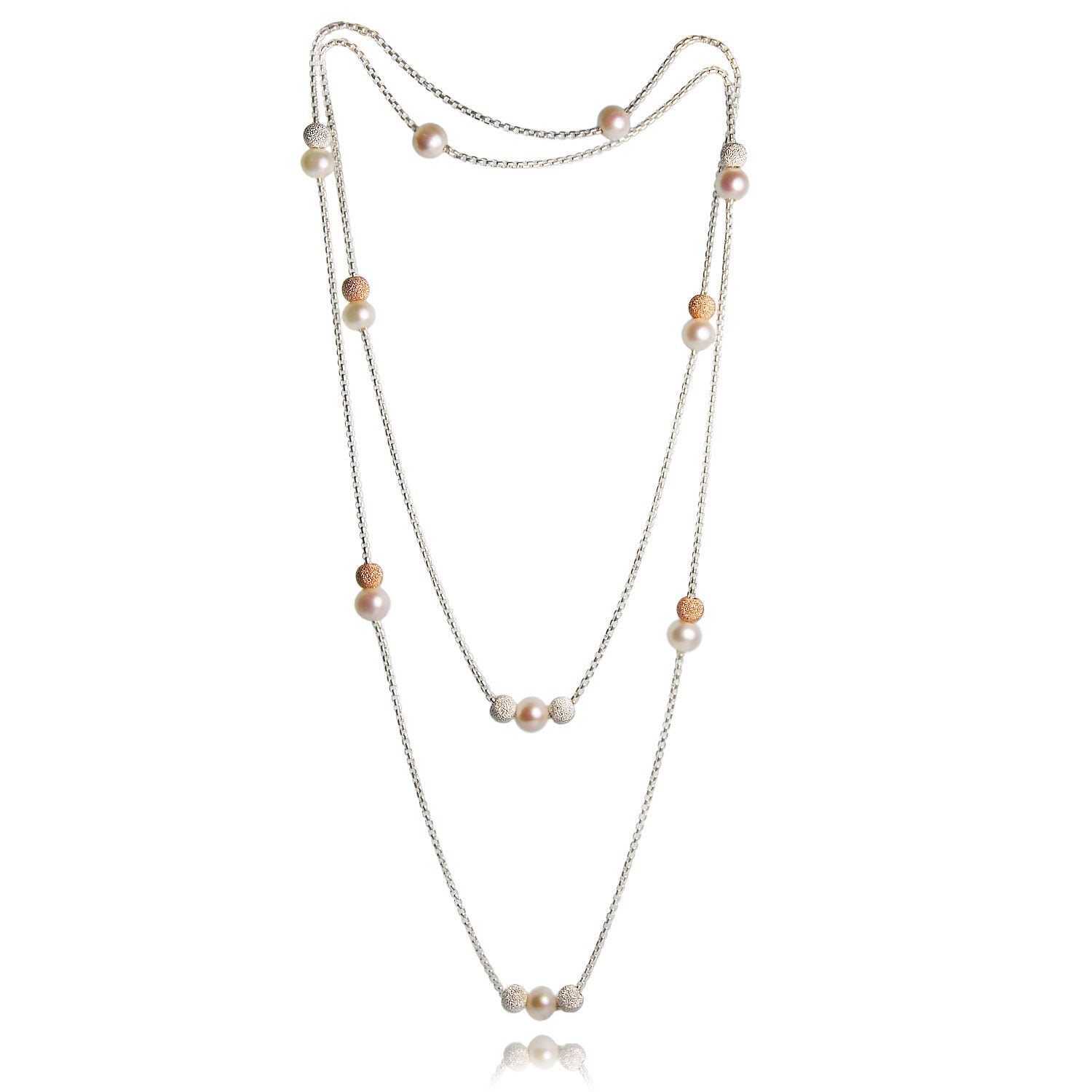 Single Tone Freshwater Pearl With Shimmering Moveable Beads