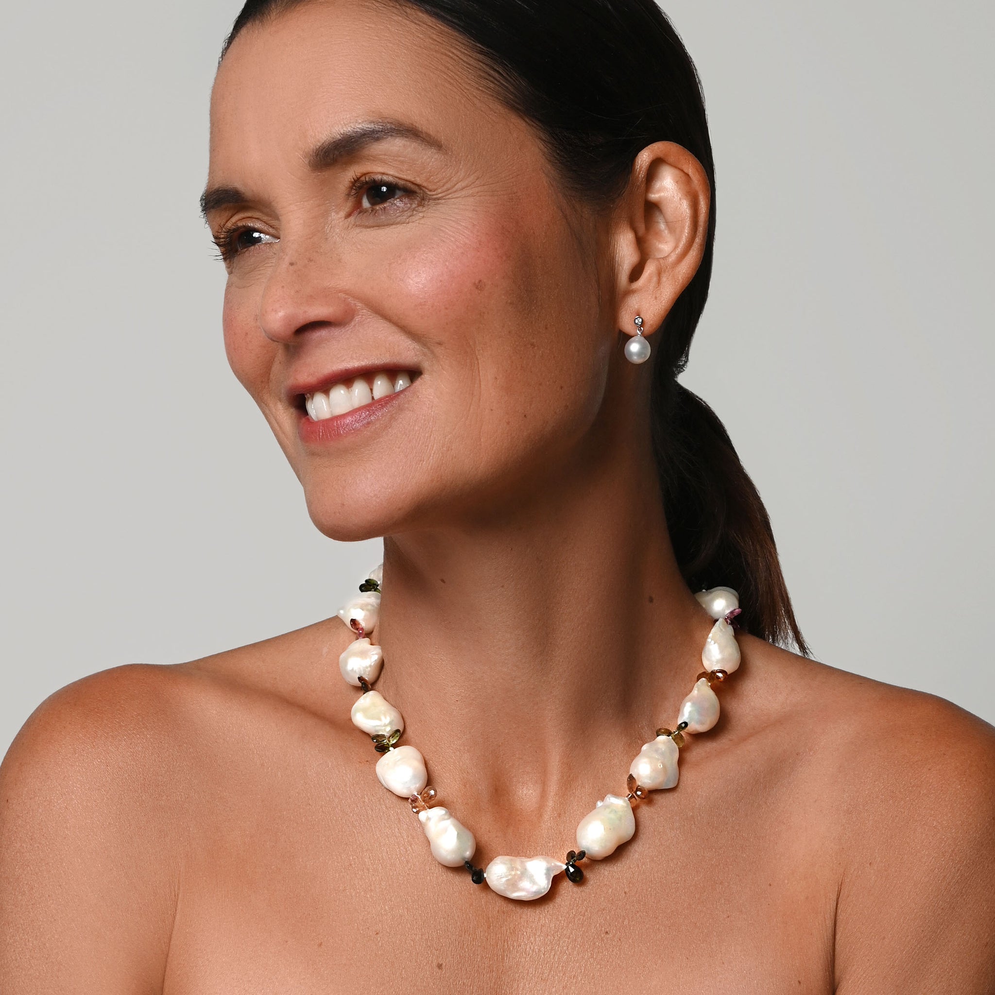 Jewel Tone Pearl Necklace | Beatrixbell Handcrafted Jewelry – Beatrixbell  Handcrafted Jewelry + Gift
