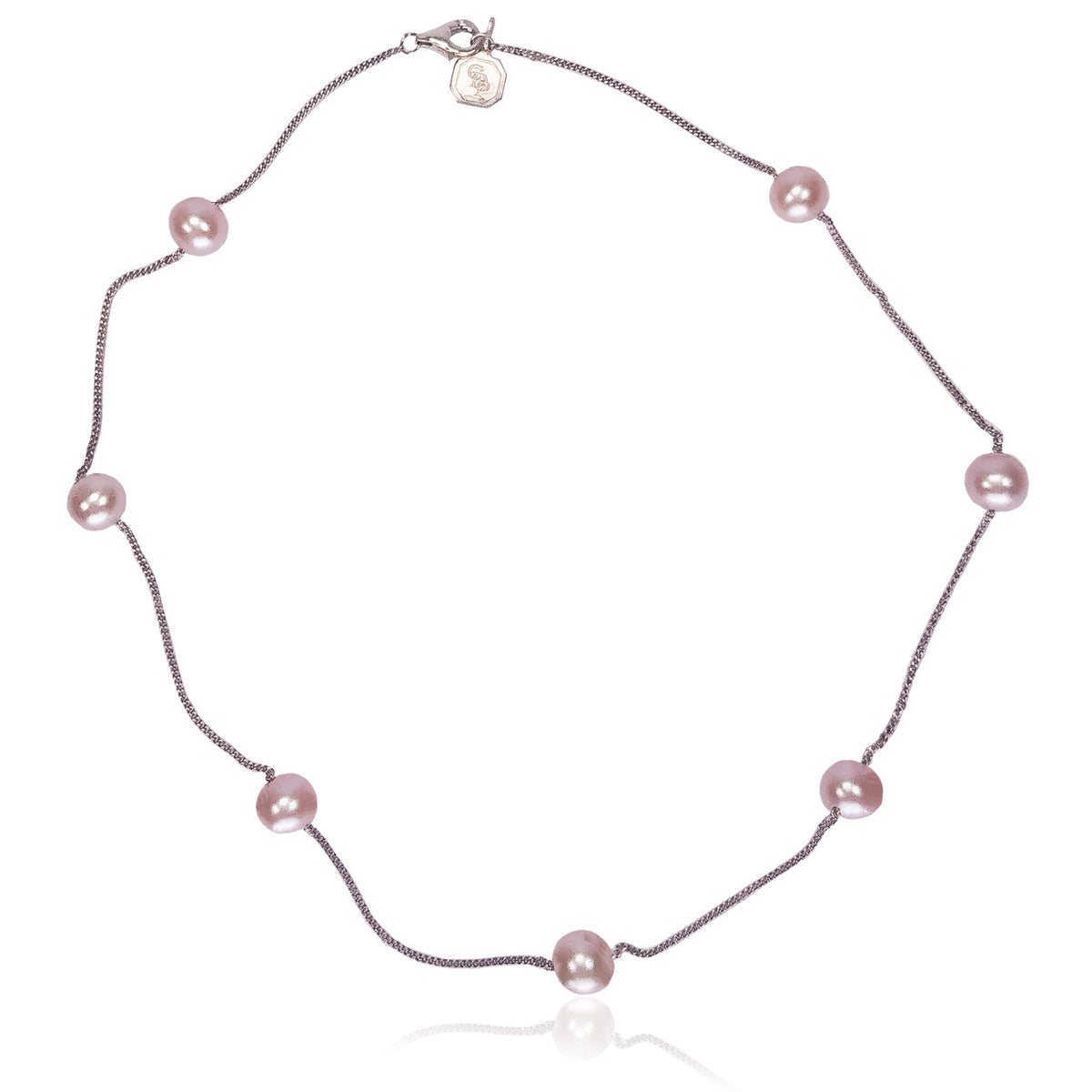 Pink Freshwater Pearl &amp; Chain Necklace