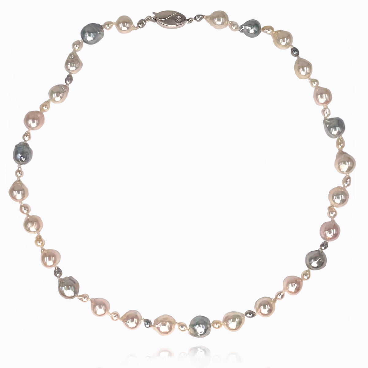 White &amp; Grey, Seed &amp; Akoya &#39;The Original&#39; Pearl Necklace