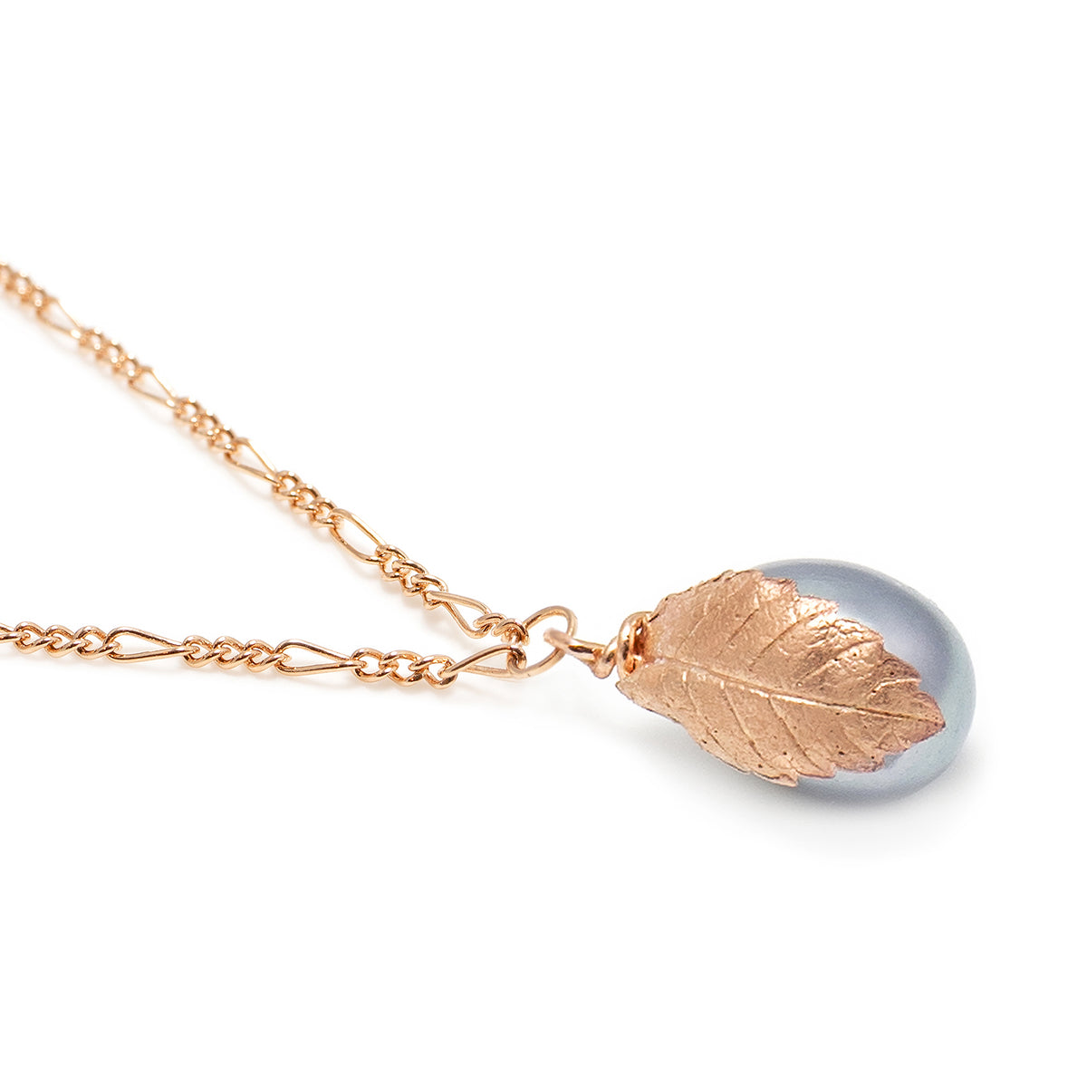 Grey Freshwater Pearl &#39;Back To Basics&#39; Simple Rose Gold Plated Pendant