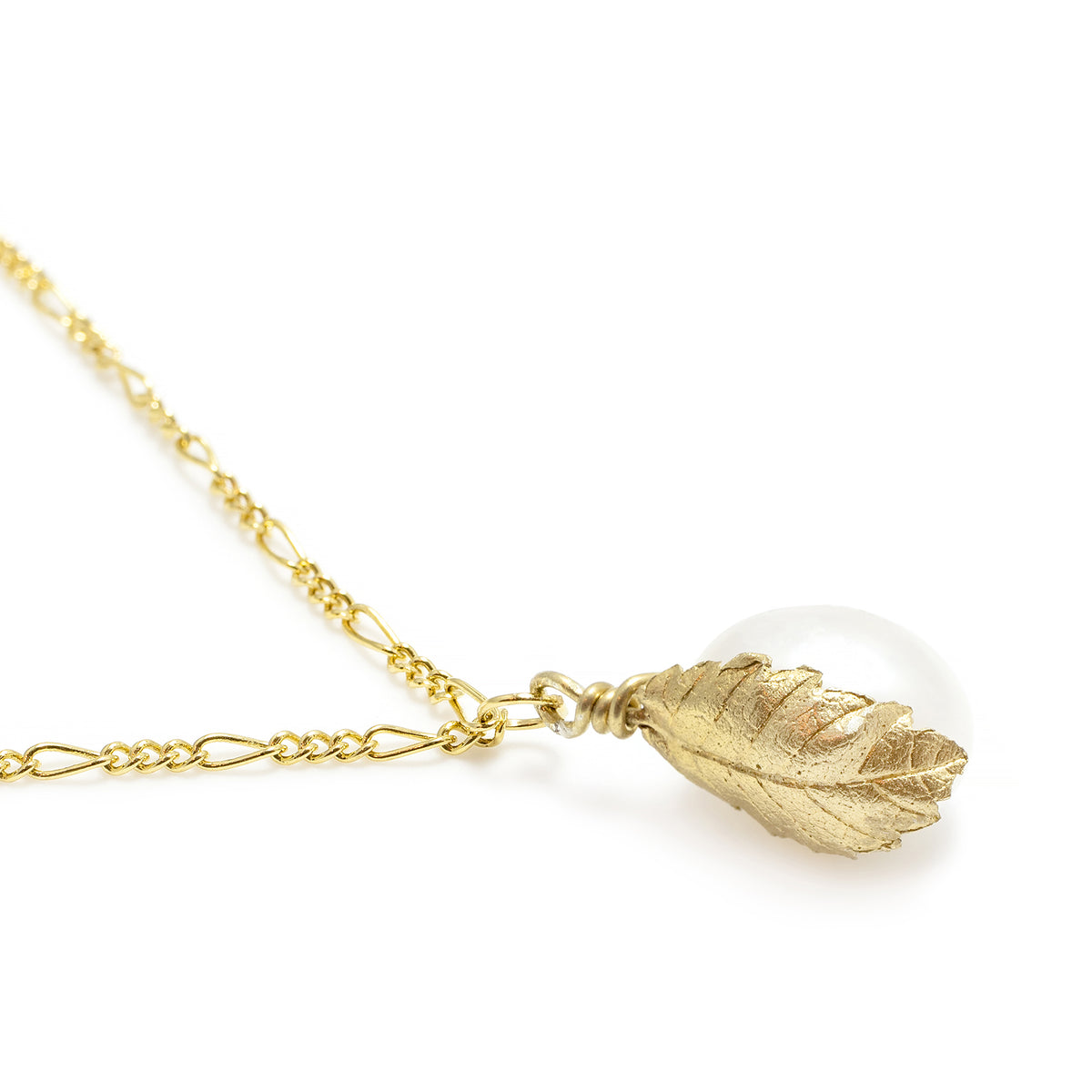 White Freshwater Pearl &#39;Back To Basics&#39; Simple Gold Plated Pendant