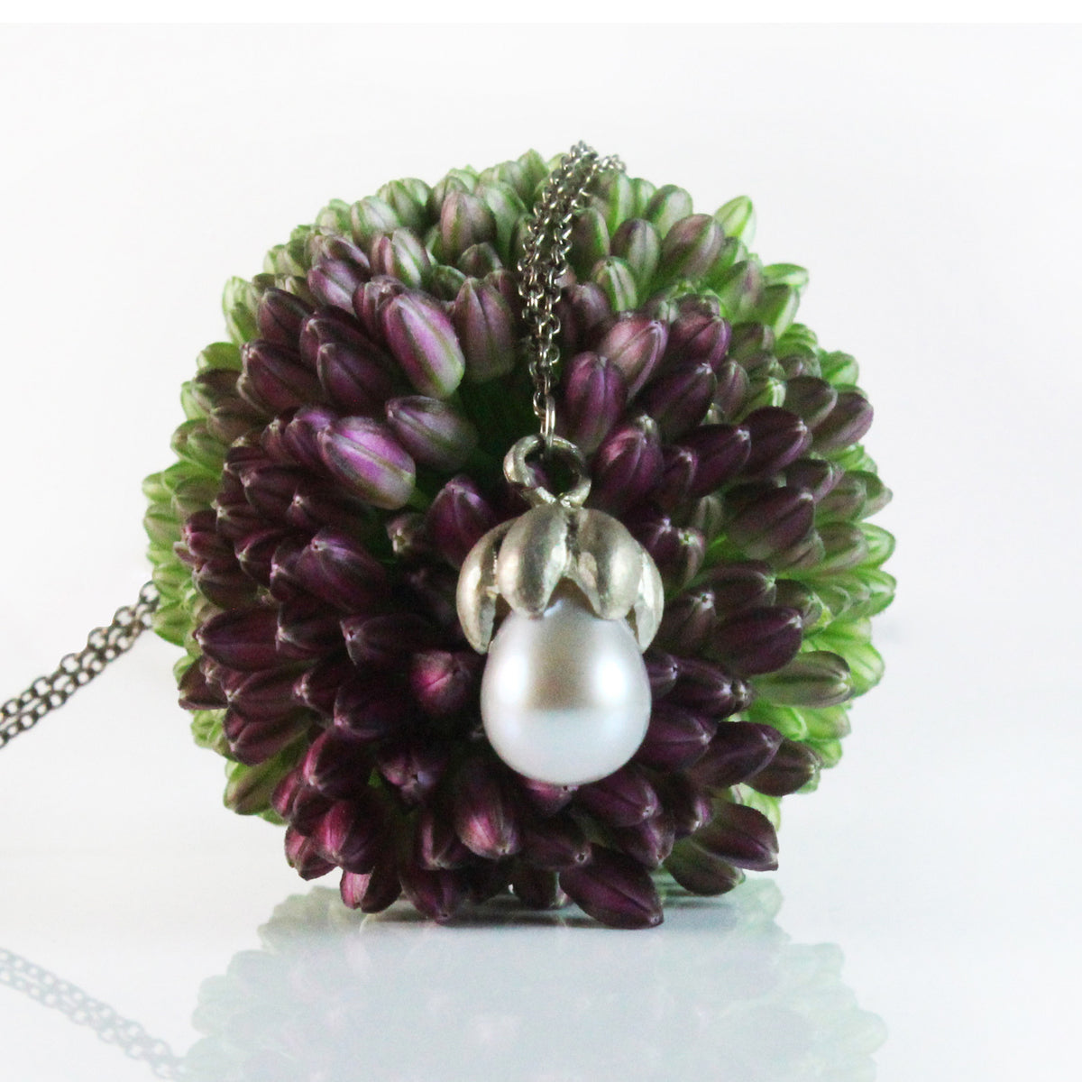 Freshwater White Pearl 'Bud' Pendant
