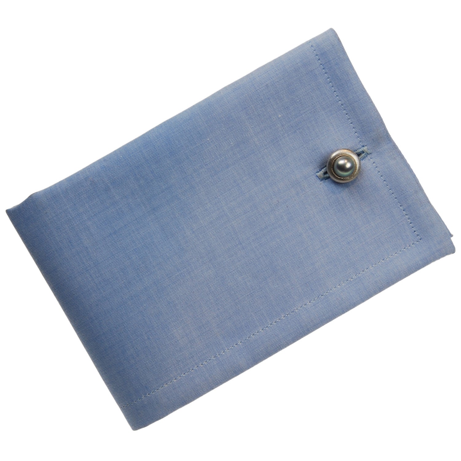 Single Pearl Cufflinks in Grey