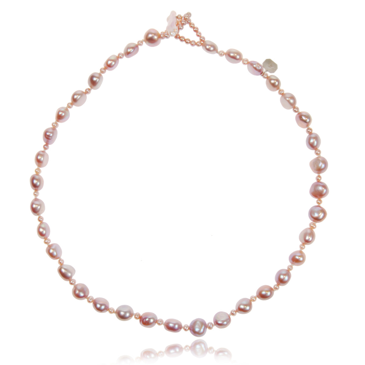 Pink Seed &amp; Freshwater Pearl Necklace