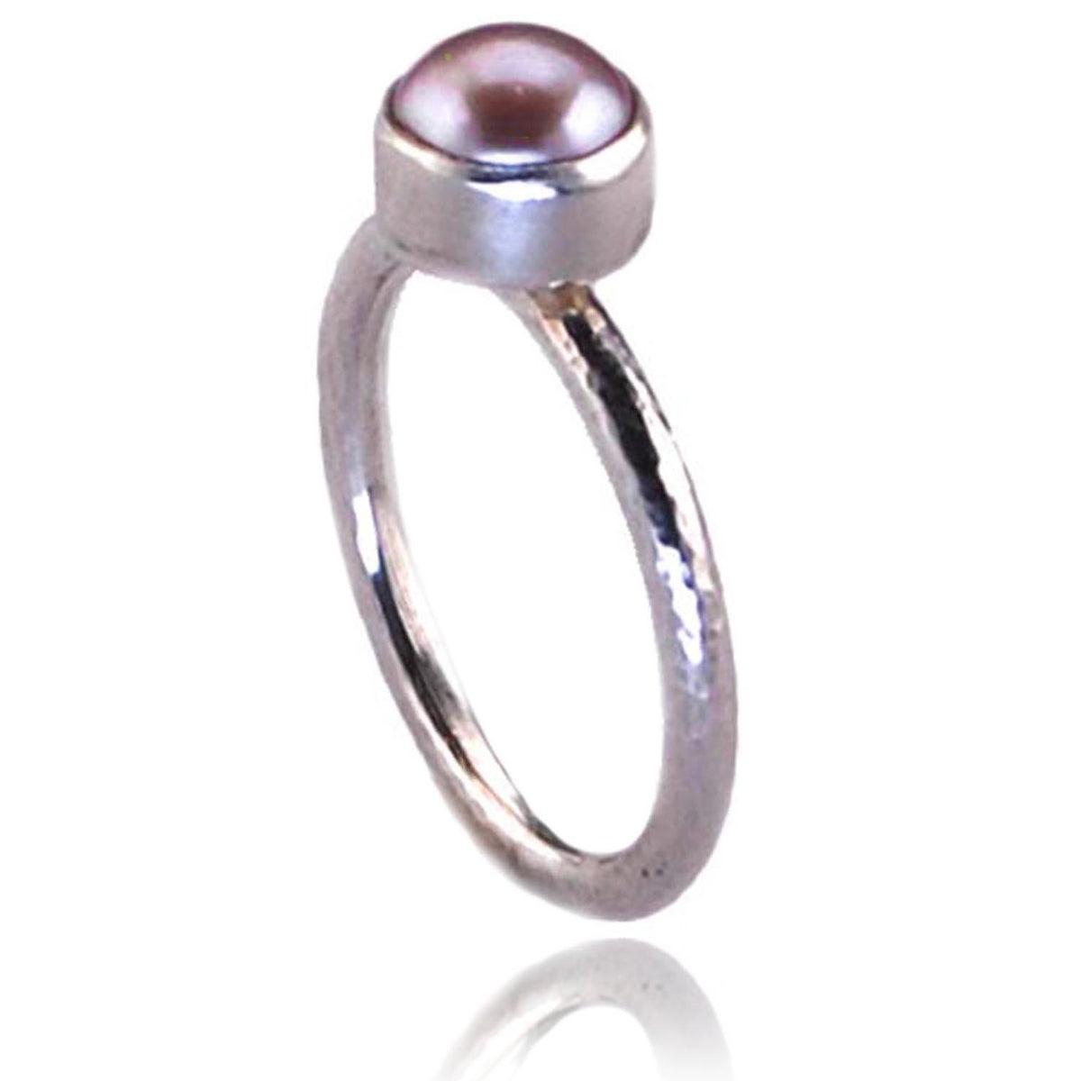 Sterling Silver Ring with Pink Freshwater Pearl